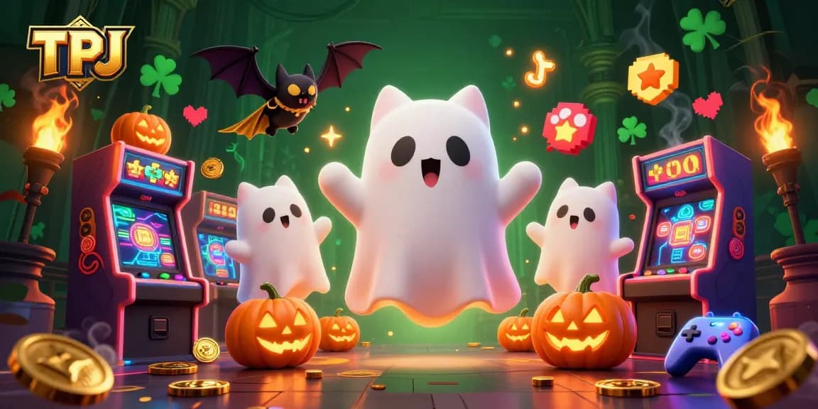 Experience the thrills of TPJ as the ghost cat and bat navigate through an enchanting haunted casino.