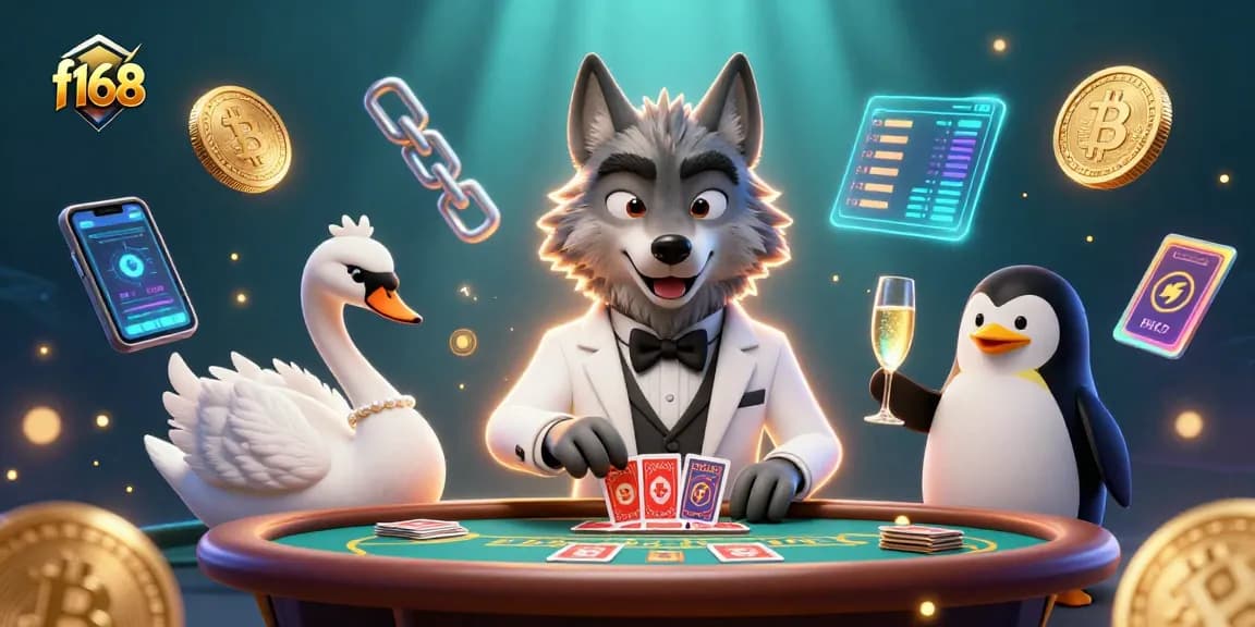 Join the excitement of f168 with sophisticated characters at the baccarat table, showcasing glamorous casino elements.