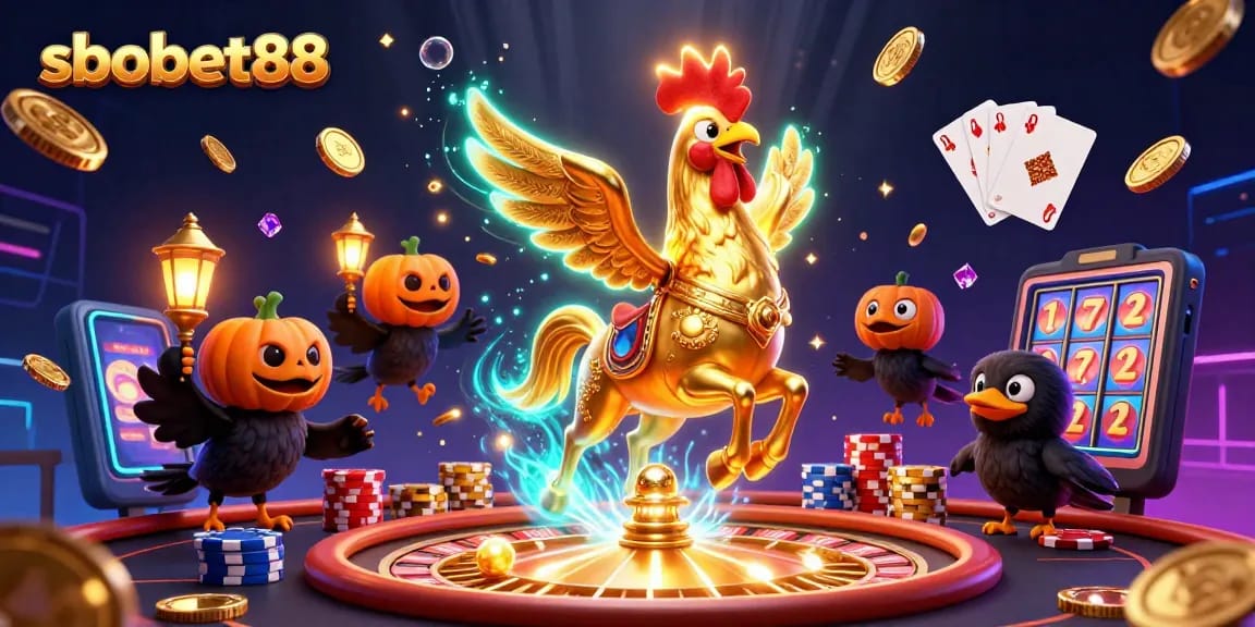 Bet on sbobet88 for a thrilling casino experience with vibrant characters and exciting game elements.