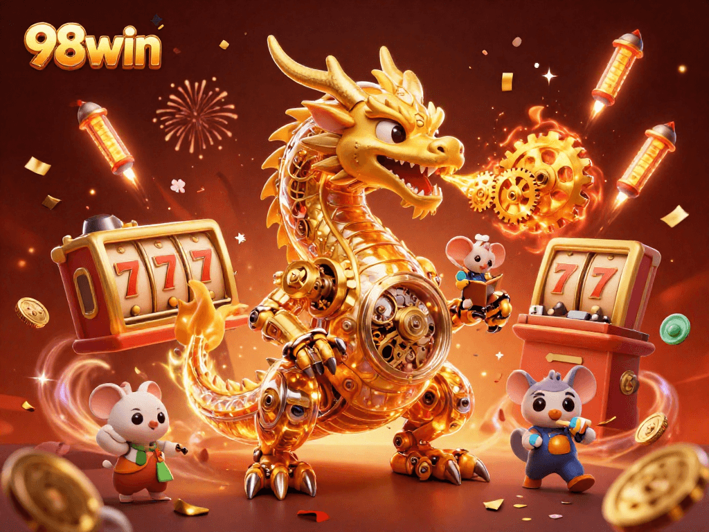 Engage with exciting games at 98win, where golden dragons and golden gears ignite your adventure!