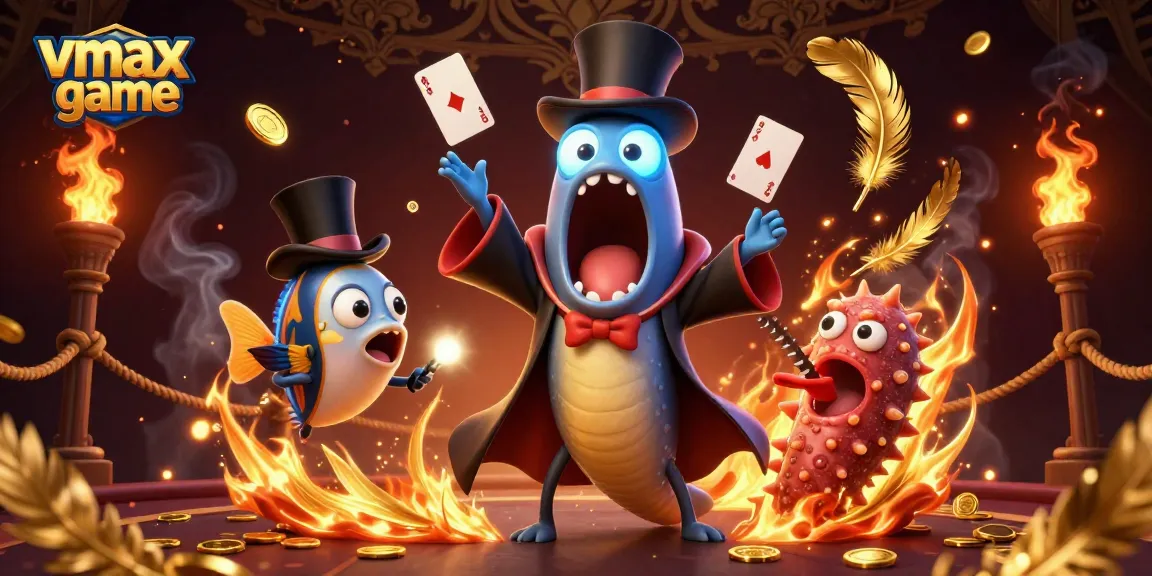 Engage in vmax game excitement with dazzling card tricks and an underwater magic act.