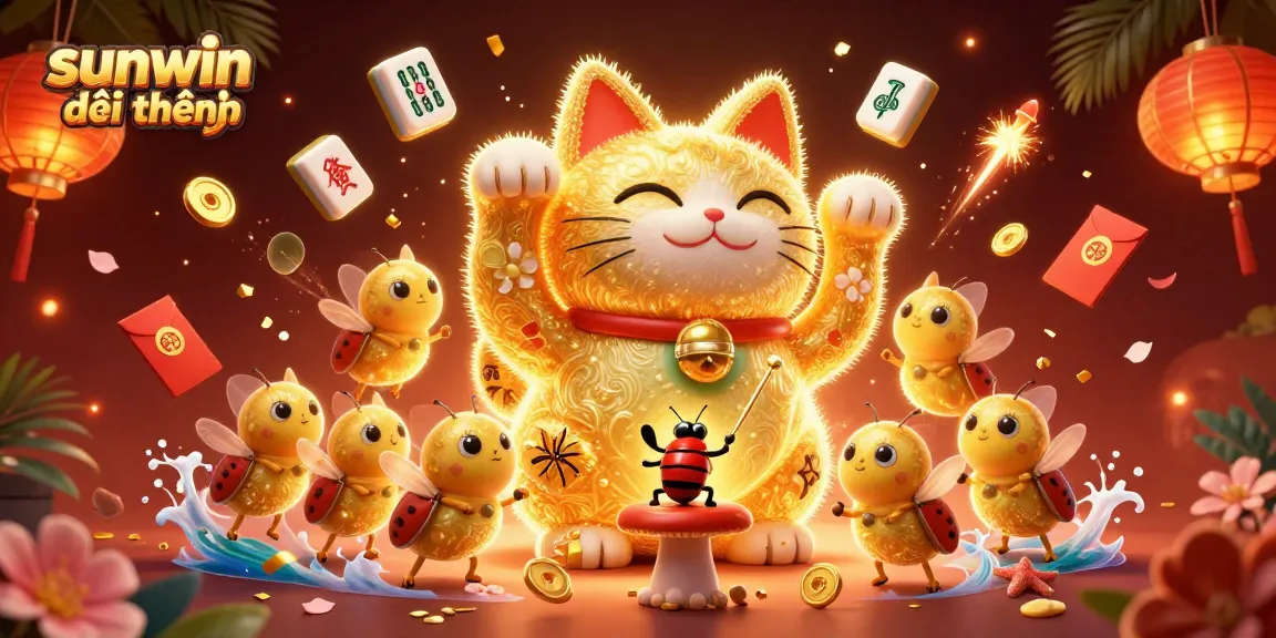 Experience the excitement with sunwin đổi thưởng in a vibrant casino-themed 3D illustration.