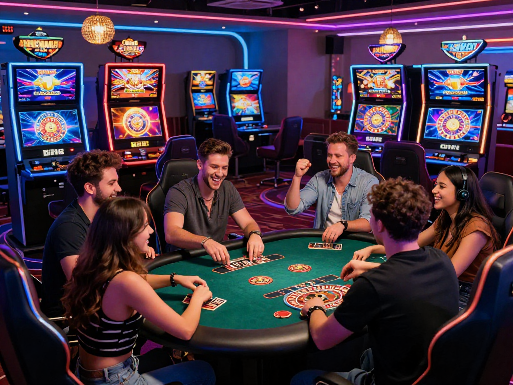 Giocatori entusiasti nei migliori casinò online non AAMS, divertendosi e vincendo.