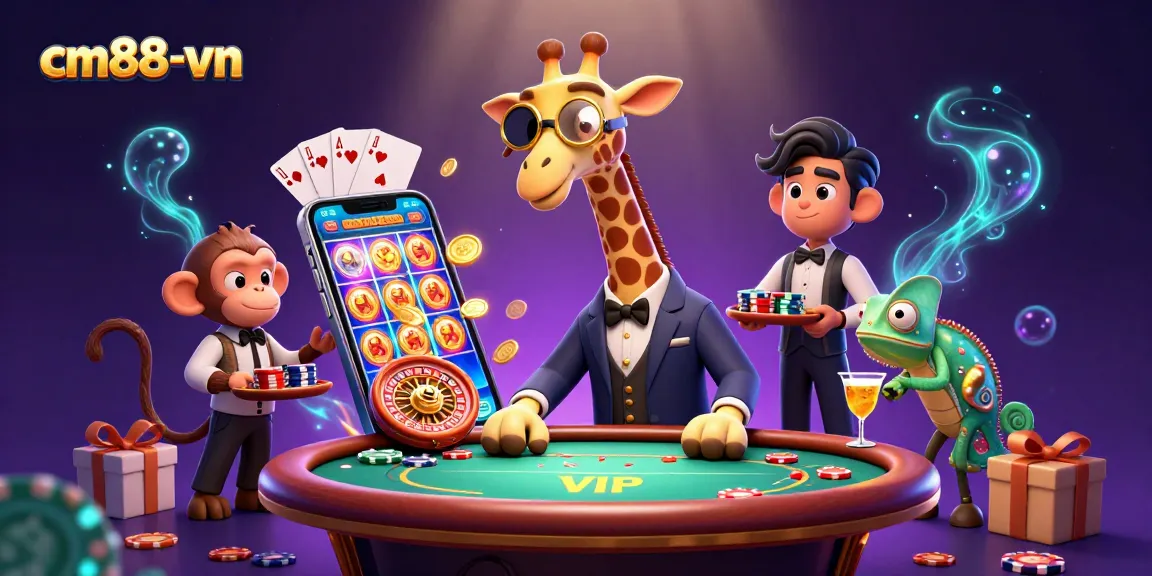 Experience exciting gameplay at cm88-vn with vibrant characters at a casino scene.