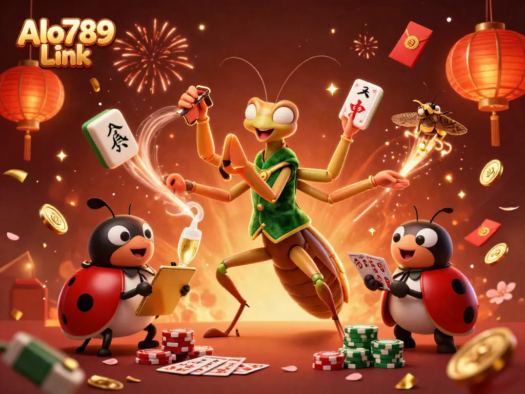 Experience thrilling gameplay at Alo789 Link with dynamic, high-energy 3D cartoon characters in a vibrant casino atmosphere.