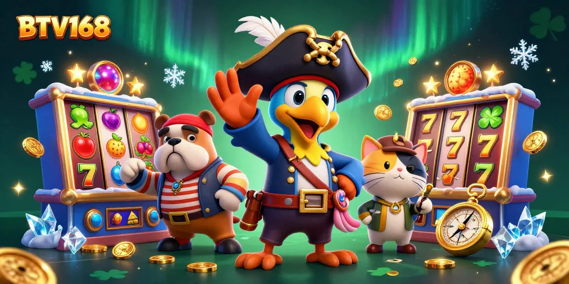BTV168 offers thrilling slot games with 3D pirate characters and colorful slot machines for an exciting experience.
