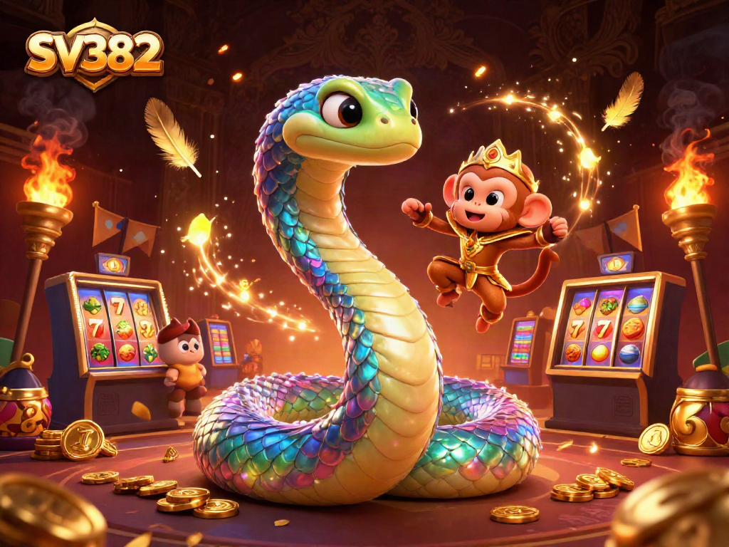 Experience thrilling gameplay with SV382 showcasing a captivating 3D casino illustration.