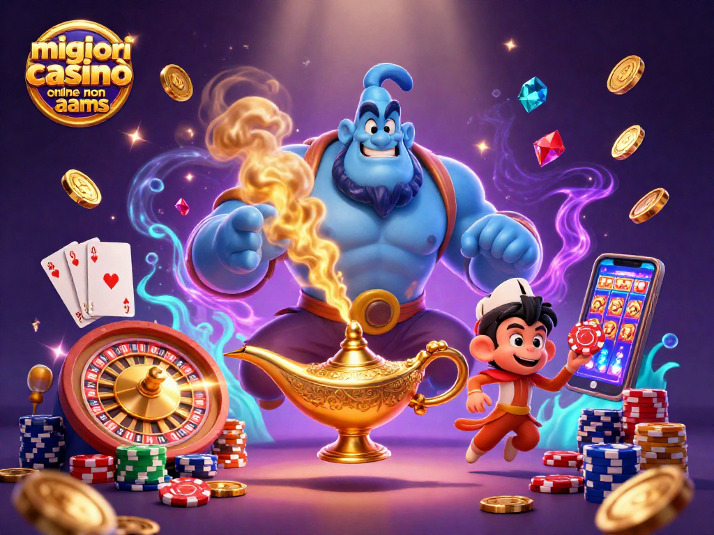 Migliori casinò online non aams: Giochi d'azzardo coinvolgenti con la lampada del genio e monete dorate volanti