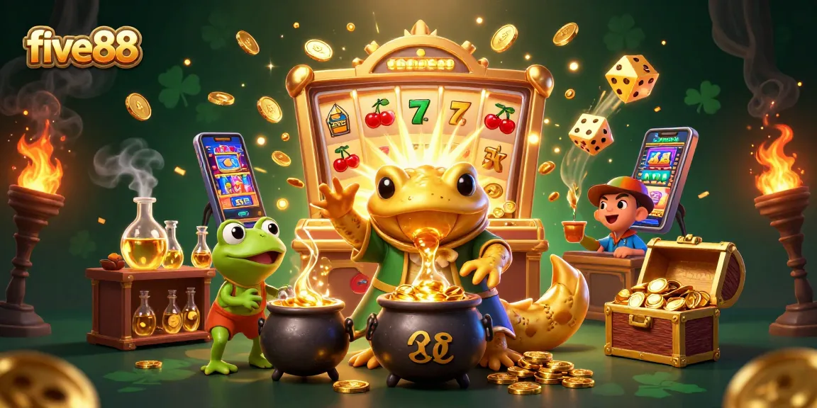 Experience the magic of five88 with a golden salamander alchemist and a jackpot explosion!