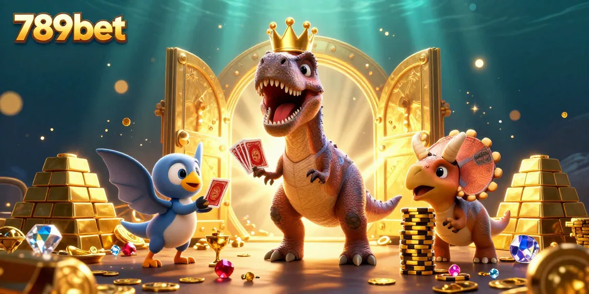 Engage with thrilling casino gameplay at 789bet featuring friendly dinosaurs and treasure.
