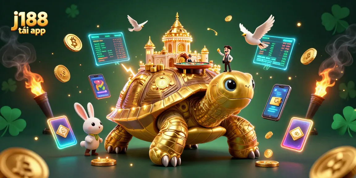 Experience thrilling chances with j188 tải app, featuring a vibrant scene of golden tortoise casino