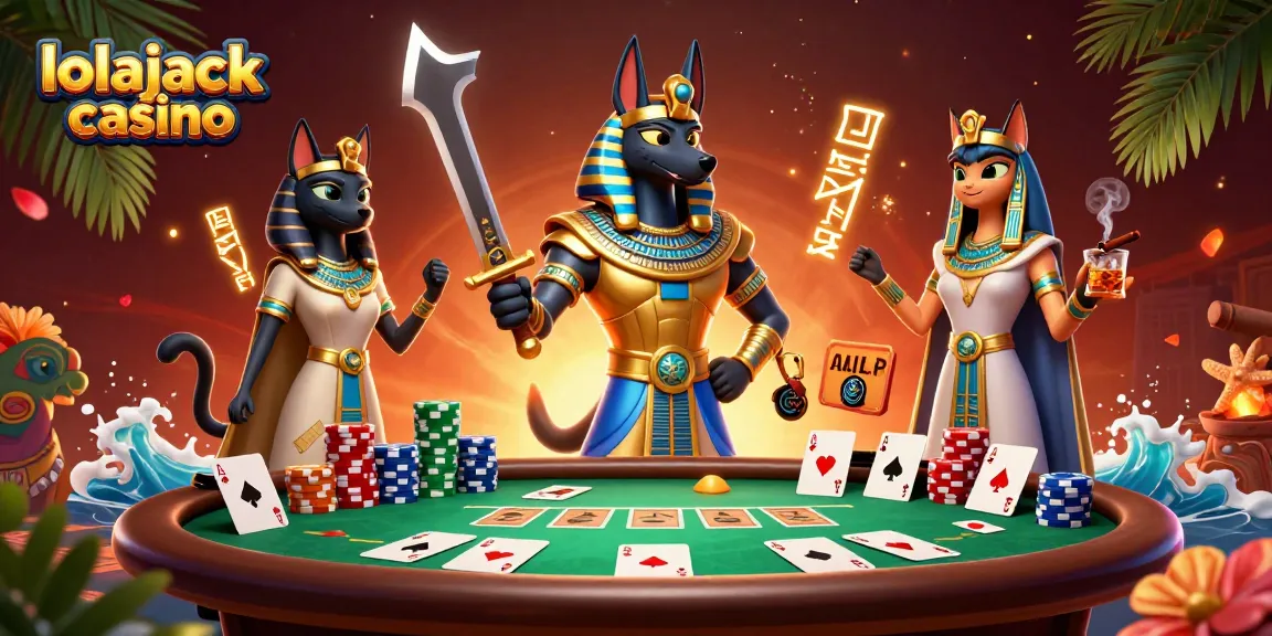 Experience thrill at lolajack casino with dynamic characters and rich casino elements.