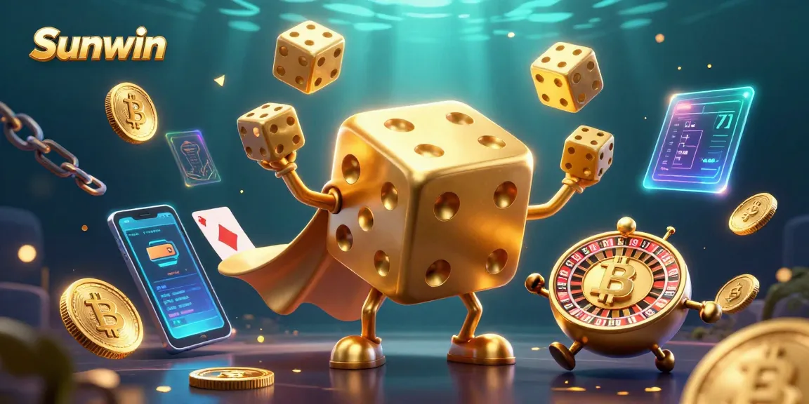 Experience the thrill of betting at Sunwin with vibrant 3D digital casino art.