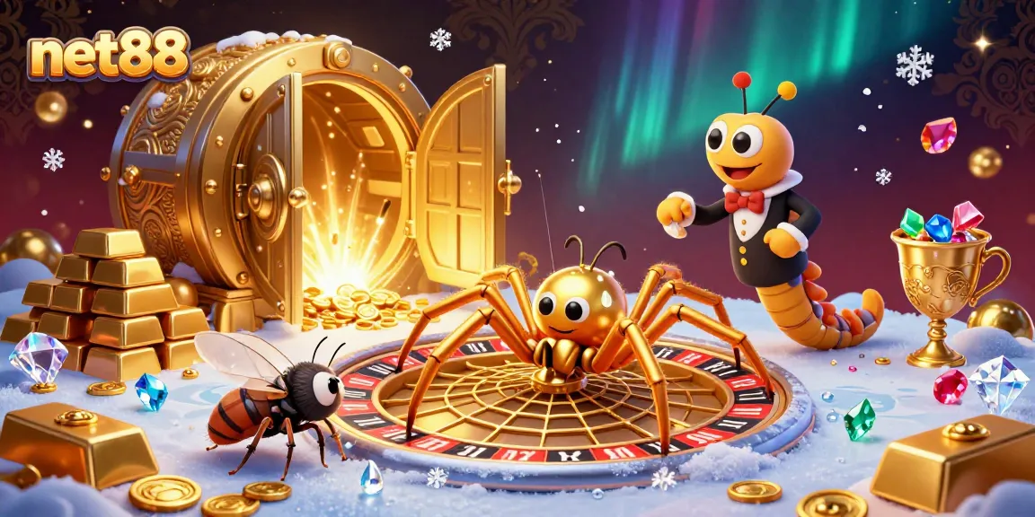 Bet on fun with net88: illustrated vital moments in a thrilling casino scene.