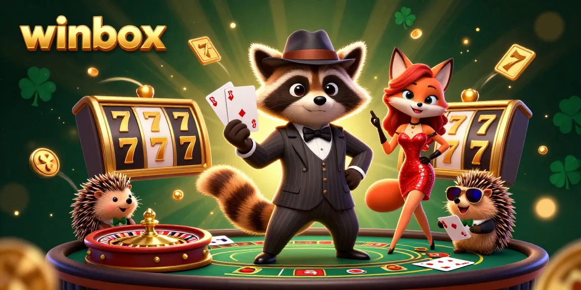 Experience the excitement of Winbox with 3D characters enjoying slots and live casino games, radiating dynamic casino energy.