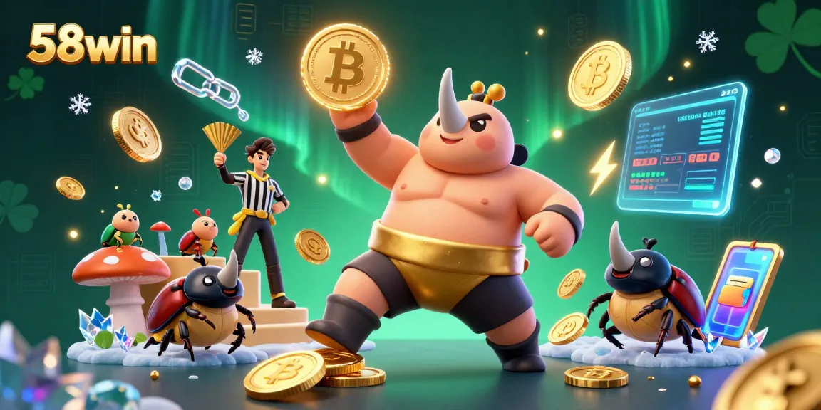 Experience thrilling wins at 58win with our dynamic casino illustration showcasing vibrant gaming elements.