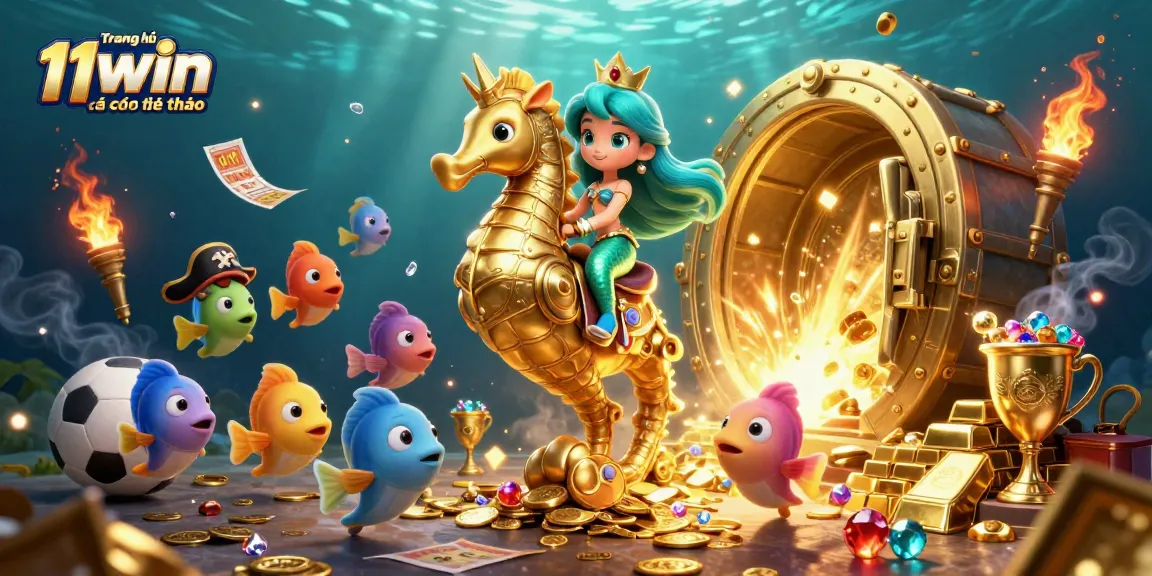 Experience Trang chủ 11win cá cược thể thao with thrilling sports betting scenes featuring a mermaid and seahorse.